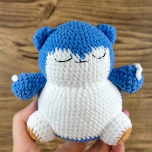 Handmade Amigurumi Crochet Pokemon Snorlax Plushie